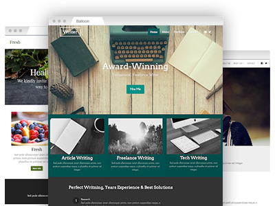 A collection of easy–to–redesign website themes